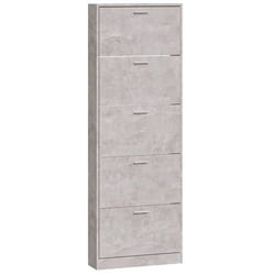 Armoire a chaussures range chaussures rangement meuble entree couloir salon 59 x 17 x 169 cm bois d ingenierie gris