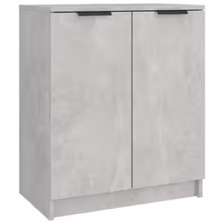 Armoire à chaussures - Non spécifié - 2 portes - Bois dingénierie - Gris - 59 x 35 x 70 cm