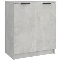 Armoire à chaussures - Non spécifié - 2 portes - Bois dingénierie - Gris - 59 x 35 x 70 cm