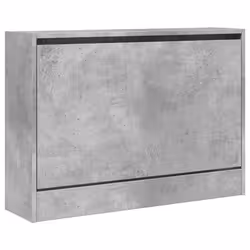 Armoire à chaussures - HELLOSHOP26 - 80x21x57 cm - Bois dingénierie - Gris - 1 tiroir