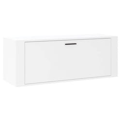 Armoire à chaussures - BL - Murale - Bois dingénierie - 2 portes - 100x35x38 cm