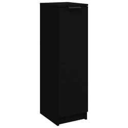 Armoire à chaussures - Noir - Bois dingénierie - 1 porte - 30 x 35 x 100 cm - Meuble dentrée