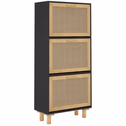 Cette armoire à chaussures, au design scandinave, est un excellent meuble pour ranger vos chaussures de manière organisée. El ...