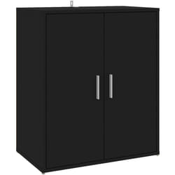 Armoire à chaussures range chaussures rangement meuble entrée couloir salon 60 x 35 x 70 cm bois d'ingénierie noir