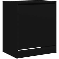 Armoire à chaussures range chaussures rangement meuble entrée couloir salon 60 x 42 x 69 cm bois d'ingénierie noir