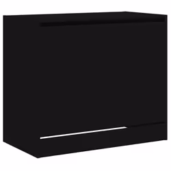 Armoire à chaussures - Noir - Bois dingénierie - 1 tiroir - 80 x 42 x 69 cm - Meuble dentrée