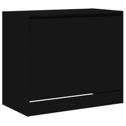 Armoire à chaussures - Noir - Bois dingénierie - 1 tiroir - 80 x 42 x 69 cm - Meuble dentrée