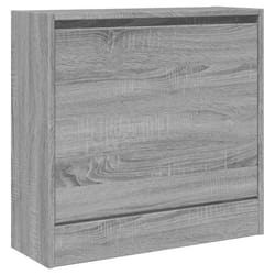 Armoire à chaussures - SONOMA - 60 x 21 x 57 cm - Bois dingénierie - 1 tiroir - Gris