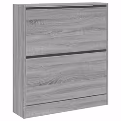 Armoire à chaussures - SONOMA - 80x21x875 cm - 2 tiroirs - Bois dingénierie - Design contemporain