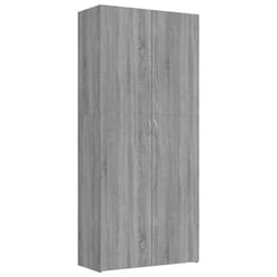 Armoire à chaussures - SONOMA - 80 x 355 x 180 cm - 6 étagères - 2 portes - Bois dingénierie