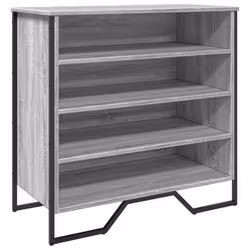 Armoire à chaussures - SONOMA - 80 x 38 x 78 cm - Bois dingénierie - Pieds en métal - Rangement pratique