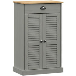 Armoire à chaussures range chaussures rangement meuble entrée couloir salon 60 x 35 x 96 cm bois massif de pin gris