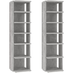 Armoires à chaussures range chaussures rangement meuble entrée couloir salon lot de 2 27,5 x 27 x 102 cm gris
