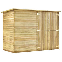 Abri de jardin cabane cabanon maison de stockage remise exterieur hangar outils robuste 232 x 110 x 170 cm Bois de pin i