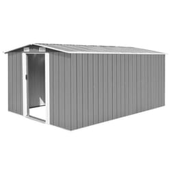 Abri de jardin - Métal - 257 x 392 x 181 cm - Acier galvanisé - Toit incliné - Bonne ventilation