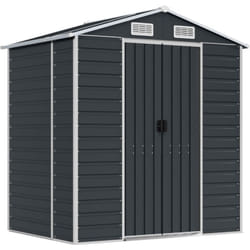 Abri de jardin cabane cabanon maison de stockage remise extérieur hangar outils robuste 191 x 130 x 198 cm acier galvanisé anthracite