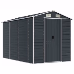 Abri de jardin cabane cabanon maison de stockage remise exterieur hangar outils robuste 191 x 300 x 198 cm acier galvani