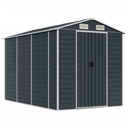 Abri de jardin cabane cabanon maison de stockage remise exterieur hangar outils robuste 191 x 300 x 198 cm acier galvani
