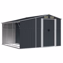 Abri de jardin cabane cabanon maison de stockage remise exterieur hangar outils robuste 277 x 279 x 179 cm acier galvani