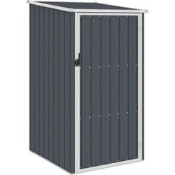 Helloshop26 - Abri de jardin cabane cabanon maison de stockage remise extérieur hangar outils robuste 87 x 98 x 159 cm acier galvanisé anthracite