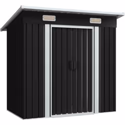 Cet abri de stockage en métal sera un excellent accessoire à l'arrière-cour, à la pelouse ou au jardin. Il est idéal pour sto ...