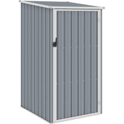 Helloshop26 - Abri de jardin cabane cabanon maison de stockage remise extérieur hangar outils robuste 87 x 98 x 159 cm acier galvanisé gris