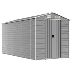 Abri de jardin - Non spécifié - Cabanon - Acier galvanisé - 191 x 385 x 198 cm - Gris clair