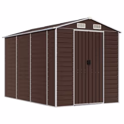 Abri de jardin cabane cabanon maison de stockage remise exterieur hangar outils robuste 191 x 300 x 198 cm acier galvani