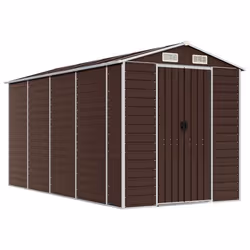 Abri de jardin cabane cabanon maison de stockage remise exterieur hangar outils robuste 191 x 385 x 198 cm acier galvani