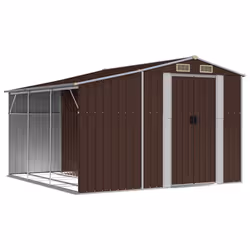 Abri de jardin cabane cabanon maison de stockage remise exterieur hangar outils robuste 277 x 279 x 179 cm acier galvani