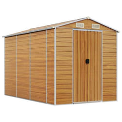 Abri de jardin cabane cabanon maison de stockage remise exterieur hangar outils robuste clair 191 x 300 x 198 cm acier g