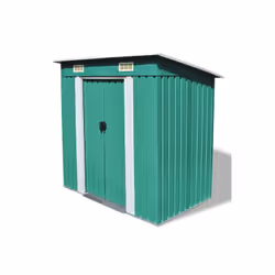 Helloshop26 3000208563410, Abri en métal, Double, Appentis, Vert, Acier, Vert