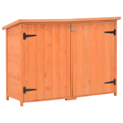 Helloshop26 3000208581599, Abri en bois, Double, Appentis, Marron, Polyester, Marron