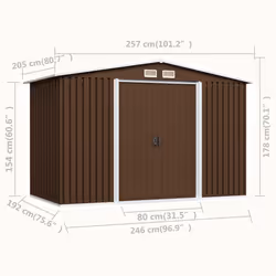 Helloshop26 3000208584996 abri de jardin Abri en métal - Vue supplémentaire 7