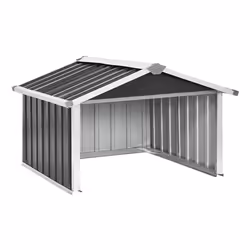 Helloshop26 3000208589069, Abri en métal, Toit à pignon, Anthracite, Acier, Anthracite, Acier