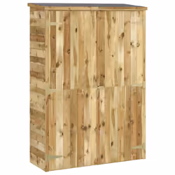 Helloshop26 3000208593363, Abri en bois, Double, Appentis, Marron, Bois, Marron