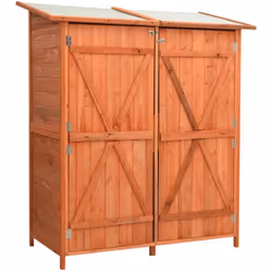 Cet abri de jardin en bois, au design compact et à l'aspect élégant, s'adapte à tous les espaces verts. L'abri à outils de ha ...