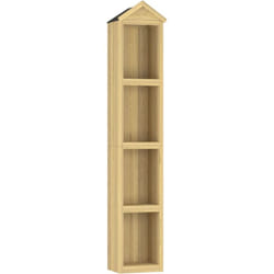 Helloshop26 - Abri de jardin cabane cabanon maison de stockage remise extérieur hangar outils robuste 40 x 33 x 222 cm Bois de pin imprégné marron