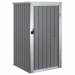 Helloshop26 3000208602676, Abri en métal, Unique, Toit plat, Gris, Acier, Gris