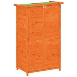 Abri de jardin cabane cabanon maison de stockage remise extérieur hangar outils robuste 83 x 57 x 140 cm bois massif pin marron