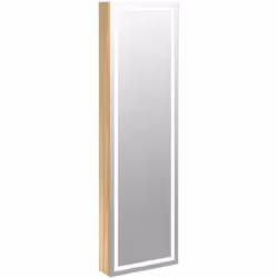 Gardez vos bijoux et parfums rangés discrètement et élégamment avec cette élégante armoire à bijoux avec miroir et lumières L ...