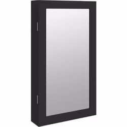 Gardez vos bijoux et parfums rangés discrètement et élégamment avec cette élégante armoire à bijoux avec miroir et lumières L ...