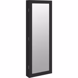 Gardez vos bijoux et parfums rangés discrètement et élégamment avec cette élégante armoire à bijoux avec miroir et lumières L ...