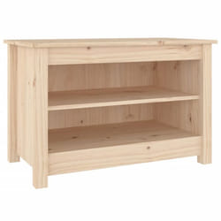 Banc à chaussures - Non spécifié - 70 x 38 x 455 cm - Bois de pin massif - 2 étagères - Marron