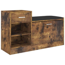 Banc à chaussures - Non spécifié - 945 x 31 x 57 cm - Bois dingénierie - Similicuir - Marron