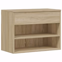 Banc à chaussures - SONOMA - 60 x 30 x 45 cm - Bois dingénierie - 2 étagères - Design contemporain