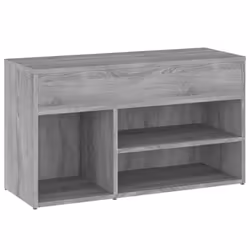 Banc à chaussures - SONOMA - 80 x 30 x 45 cm - Bois dingénierie - Design contemporain - Gris