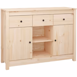 Ce buffet en bois incontournable apporte une touche d'élégance à votre espace de vie tout en étant exceptionnellement pratiqu ...