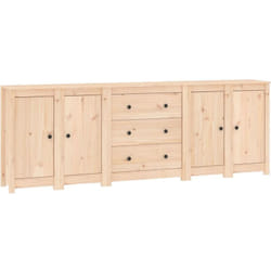 Helloshop26 - Buffet bahut commode armoire meuble de rangement organisateur cuisine salle de séjour salon 230 x 35 x 80 cm bois massif de pin marron