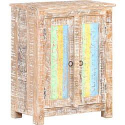 Helloshop26 - Buffet bahut commode armoire meuble de rangement organisateur cuisine salle de séjour salon 61 x 35 x 76 cm bois d'acacia brut